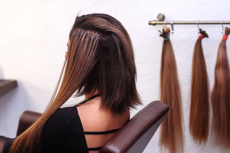 Pose extensions à la kératine